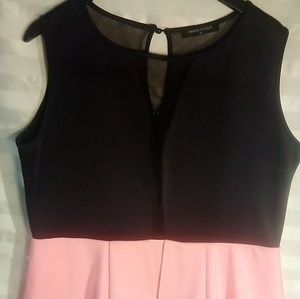 Coral/ Black Dress